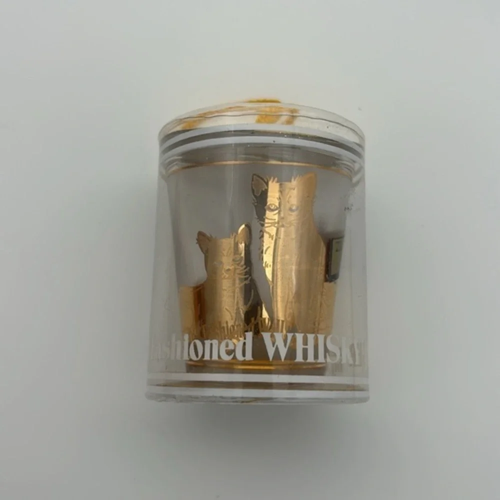 Culver Old Fashioned Whiskey Jigger 22K Gold Graphics